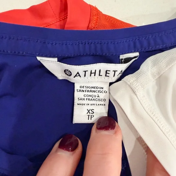 Set of 5 Athleta Cropped Workout Tank Tops XS/S - Picture 2 of 5